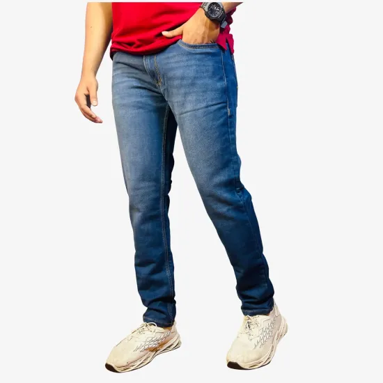 Men's Light Blue Slim Fit Stretch Denim Jeans